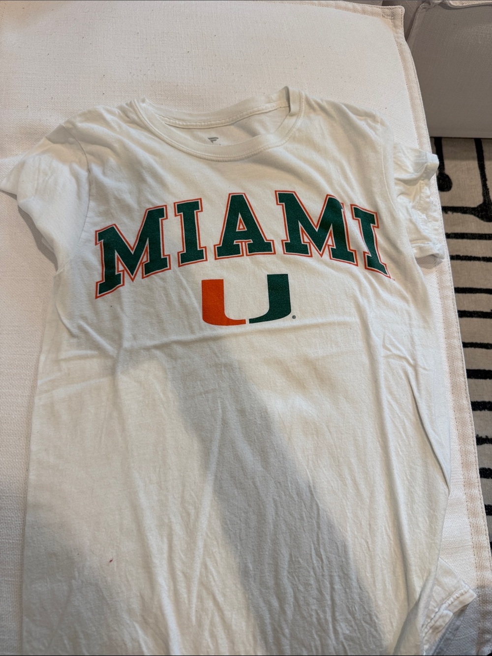 Miami Graphic Short Sleeve Tee - White with Green & Orange